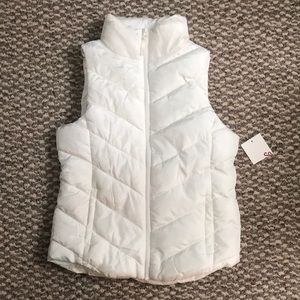 NWT white puffy vest